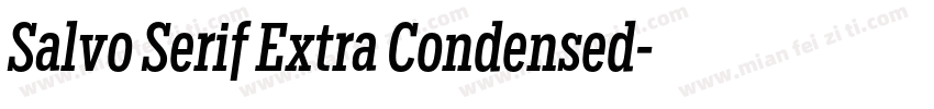 Salvo Serif Extra Condensed字体转换